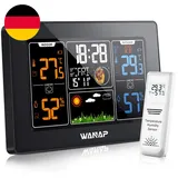 Wetteruhr, Funkwetterstation, Thermometer Und Hygrometer, Wetterstation Funk Mit
