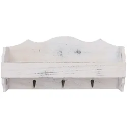 vidaXL Wandgarderobe Weiß 50×10×23 cm Holz