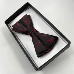 Exner Fliege Fb. floral bordeaux : 100% Polyester 210 g/m2 Fliegen : petrol