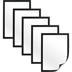 Viking DIN A4 Inforahmen Magnetisch Schwarz Kunststoff 1292069 24,5 (B) x 0,5 (T) x 32,5 (H) cm 5 Stück