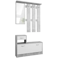 Finori Rudolf Garderobe 100 x 180 x 25 weiß