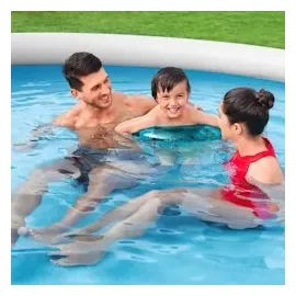 BESTWAY Fast Set Aufstellpool-Set 366 x 76 cm inkl. Filterpumpe rattanoptik