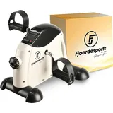 Fjoerdesports Mini-Heimtrainer, Arm- und Beintrainer, Bewegungstrainer, 2 in 1, mit Trainingsdisplay, Hometrainer, verschiedene Widerstandsstufen, ... - Grau/Beige