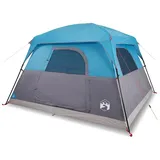 vidaXL Campingzelt 4 Personen Blau Wasserdicht