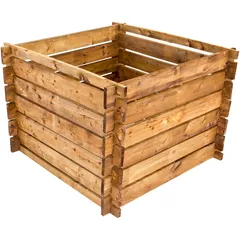 Komposter 100 x 100 x 65 cm, braun, Holzkomposter Stecksystem