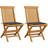vidaXL Gartenstuhl 51,9 x 114,1 x 21 cm grau 2 St.