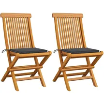 vidaXL Gartenstuhl 51,9 x 114,1 x 21 cm grau 2 St.