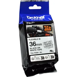 Brother TZE-FX261 36mm schwarz auf weiß