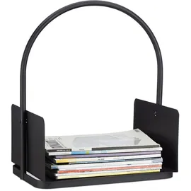 Relaxdays Kaminholzkorb Metall 47 x 40 x 30 cm Schwarz