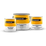 Floorsaver Epoxid Bodenfarbe Anti-rutsch, Zweikomponentige Betonfarbe, Hellgrau 2,5l - Hellgrau