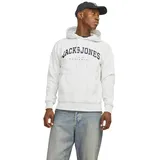 JACK & JONES Caleb Varsity Kapuzenpullover White Melange XL