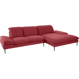 W.Schillig Eckcouch Chenille 3-Sitzer Rot