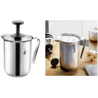 GEFU Milchaufschäumer Riccardo - Milk Foamer, Milchschäumer aus Edelstahl
