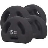 body coach Kettlebell Fitness Neopren-Hantel Set 4in1 Kettlebell Kurzhantel Push Up Bar, (2er Set, Neopren Hantel), kein Wegrollen der Gewichte