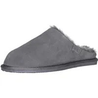 Harrys-Collection Damen Hausschuh Pantoffel aus Lammfell in 3 Farben, Farben:dunkelgrau, Schuhgröße:39 - 39 EU