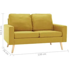 vidaXL Sofa Gelb Stoff