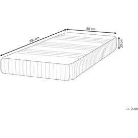 Beliani 7 Zonen Kaltschaum 80 x 200 cm H3/H4