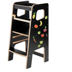 Kitchen Helper Lernturm für Kinder ab 1 Jahr Montessori GD-0056 - Schwarz -