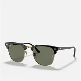 Ray Ban Clubmaster Classic RB3016 901/58 51-21 gloss black/green polarized