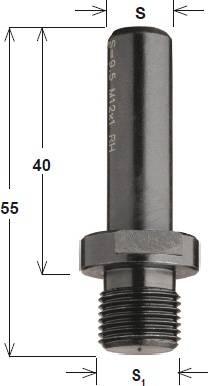 Reduktion C797 Schaft 12mm Gewinde M12x1,0mm