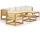 vidaXL Garten-Lounge-Set 7-tlg. creme massivholz akazie
