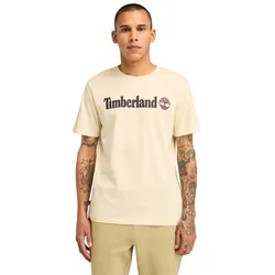 T-Shirt TIMBERLAND, Herren, Gr. XXL, beige (natur), Obermaterial: 100% Baumwolle, sportlich, Kurzarm, Shirts