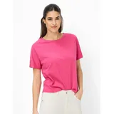 Brax Kurzarmshirt "Style CAELEN S", Damen, Gr. 48, pink, 47% Baumwolle, 47% Modal, 6% Elasthan, Rundhals, Shirts