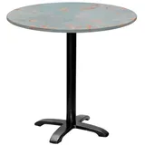 RestooTab - Tisch Bazila Ø80cm Dekor rostgrau