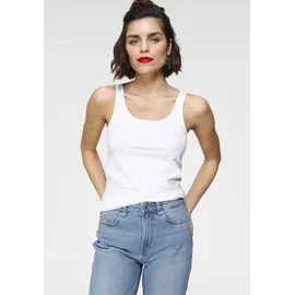 TAMARIS Tanktop "im Set, aus elastischer Baumwollmischung", Damen, Gr.