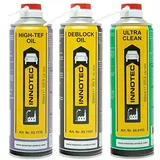 Innotec Wartung Autopflege Service Set inkl. Rostlöser Bremsenreiniger und Teflonöl