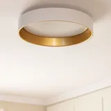 efectoLED LED-Deckenleuchte 20W Rund Metall Ø450 mm CCT Wählbar Broadway Weiß / Gold