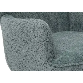 Mendler Lounge-Sessel HWC-K37 Chenille 75 x 80 x 78 cm blau-grün mit Kissen