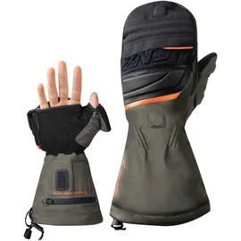 Lenz Heat Glove 1.0 Finger Cap Hunting Mittens, grün/orange M(8/9)