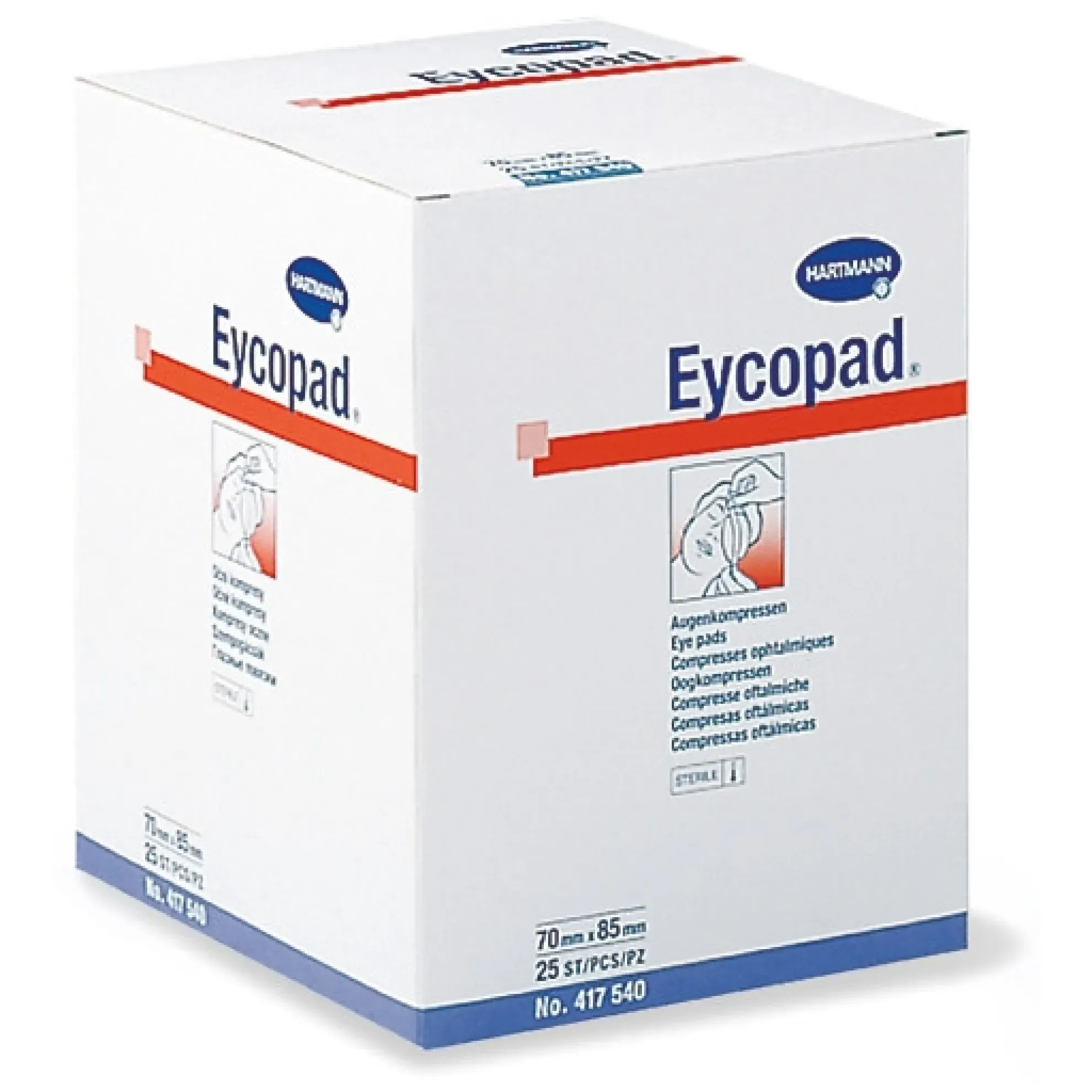 EYCOPAD Augenkompressen 70x85 mm steril 417540 25 ST