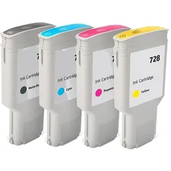 Kompatibles Set 4x Druckerpatrone für HP 728 für HP Designjet T730 T830 von ABC