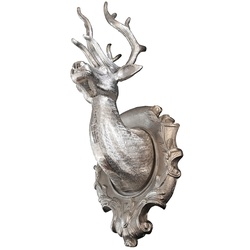 Casa Padrino Designer Geweih Aluminium - Alu Dekoration Wandgeweih Wandfigur Wanddekoration