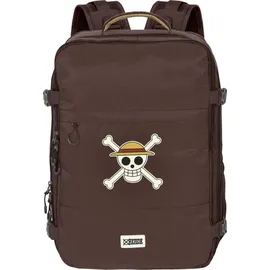 One Piece Skull-Großer Mercury Handgepäck Rucksack 47x23x33cm, Braun, Kapazität 35 L