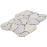 KLEINE WOLKE Badematte Brick Creme/Grau 60 x 50 cm