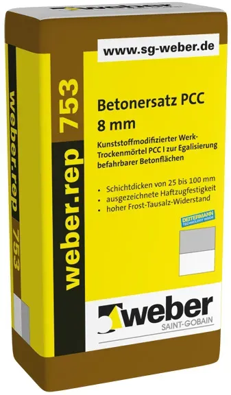 Betonersatzmörtel PCC 8 mm - weber.rep 753, 25kg
