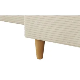 Sofa.de Ecksofa mit Schlaffunktion ¦ beige ¦ Maße (cm): B: 275 H: 91 T: 173.0