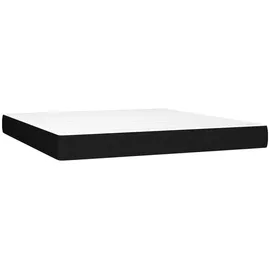 vidaXL Boxspringbett mit Matratze & LED Schwarz 180x200 cm Stoff