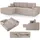 Juskys Sofa Coredo Links Cord Taupe