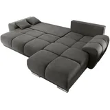 ed-lifestyle Ecksofa 3-Sitzer Stoffbezug Braun