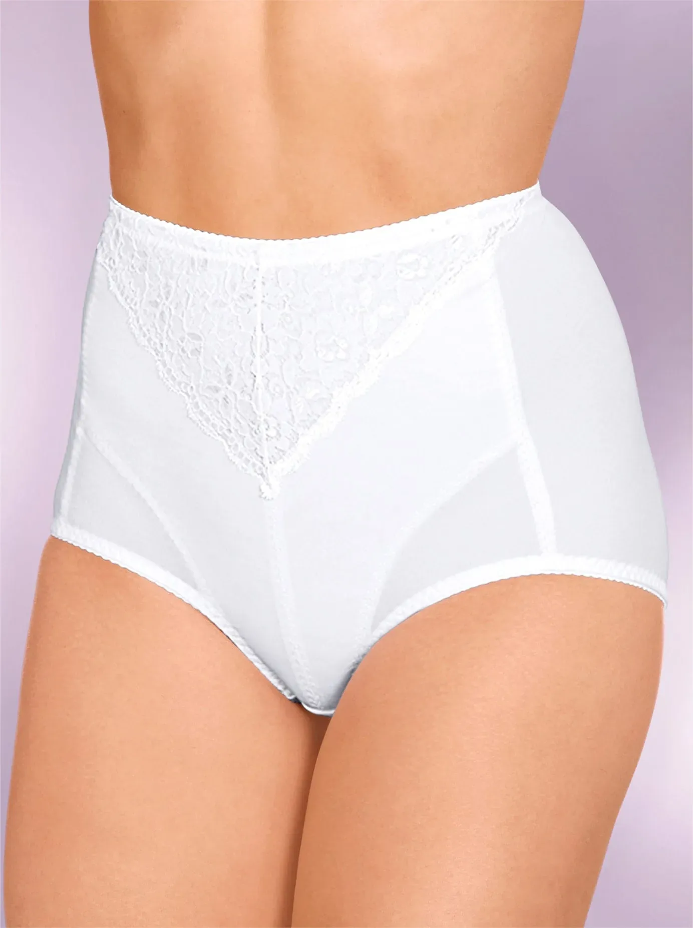 Miederhose SPEIDEL, Damen, Gr. 100, 2 Stk., weiß, 86% Polyamid, 9% Elasthan, 5% Baumwolle, Unterhosen