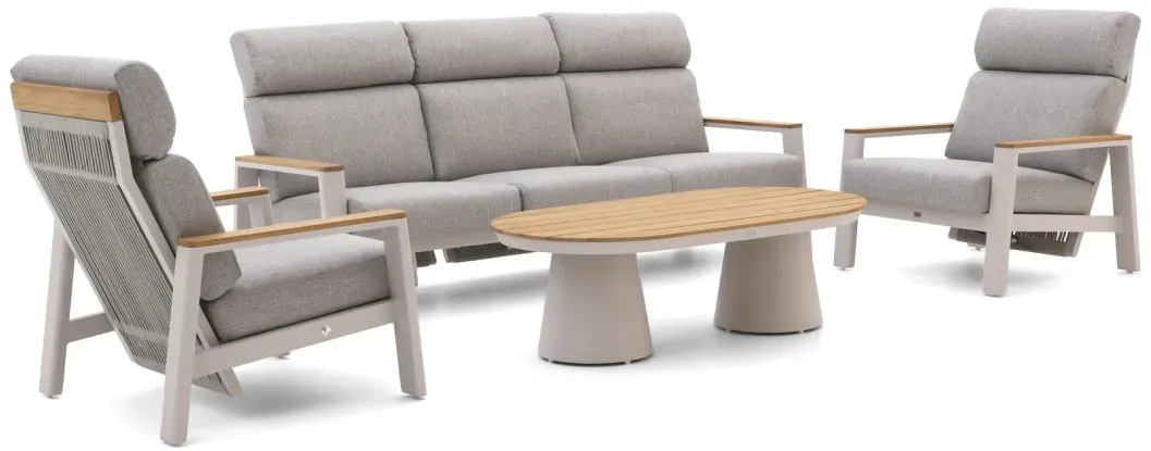 Bellagio Ledrotta Sessel-Sofa Lounge-Set 4-teilig