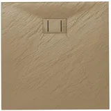 Idralite Duschtasse Taupe Stein-effekt Mod. Blend 80x80 Cm Viereckig