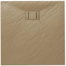 Idralite Duschtasse Taupe Stein-effekt Mod. Blend 80x80 Cm Viereckig