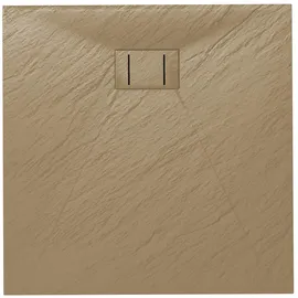 Idralite Duschtasse Taupe Stein-effekt Mod. Blend 80x80 Cm Viereckig