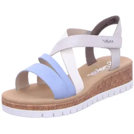 Rieker Keilsandaletten Damen Blau/Türkis/ Silber 40
