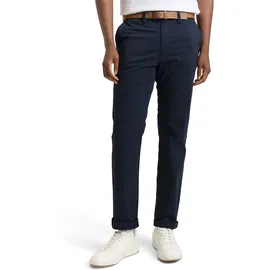 Tom Tailor Slim Fit Chino mit Gürtel, Dunkelblau, 36/34